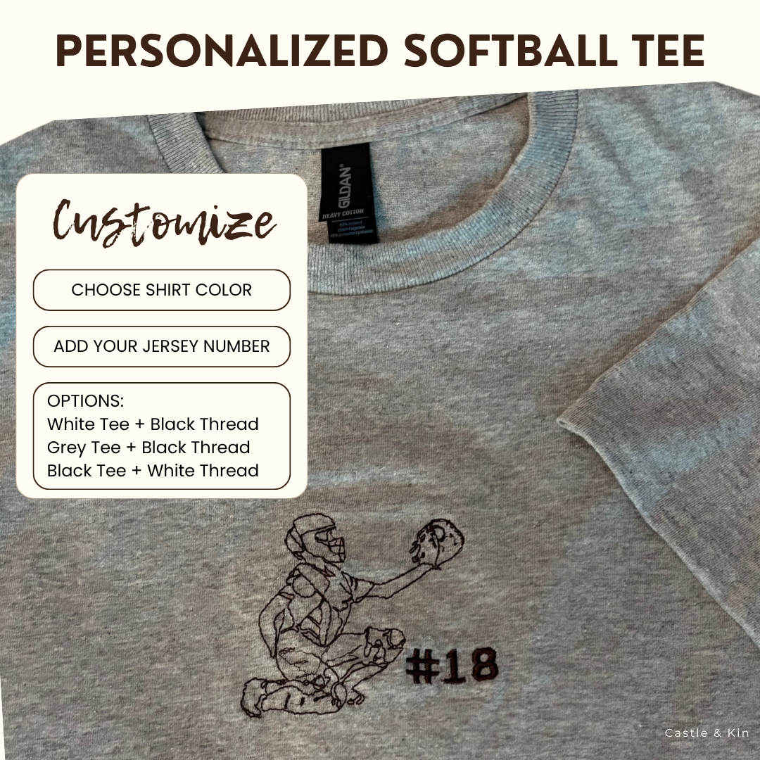 Softball Catcher Custom T-Shirt