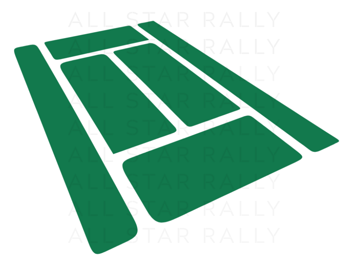 Tennis sticker of green tennis court graphic